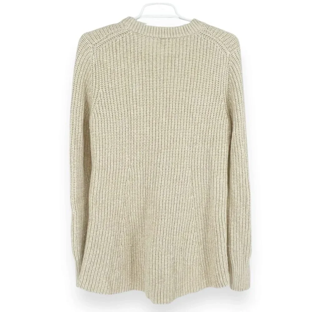 ATHLETA SIERRA CREW NECK WOOL BLEND SWEATER CREAM Size M